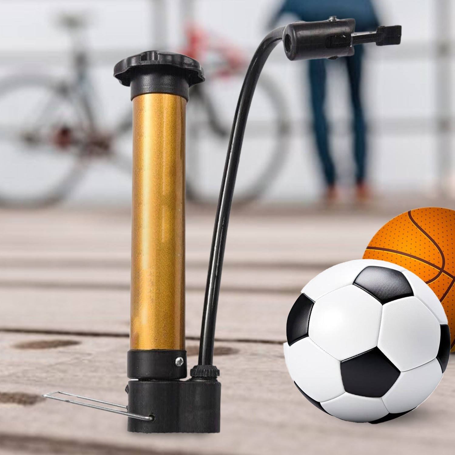 8506 Hand Air Ball Pump, Metal Portable High Pressure Air Pump Mini Basketball Inflator for Balls, Basketball, Soccer, Volleyball, Football, Inflatable and More 8506 Hand Air Ball Pump, Metal Portable High Pressure Air Pump Mini Basketball Inflator for Balls, Basketball, Soccer, Volleyball, Football, Inflatable and More